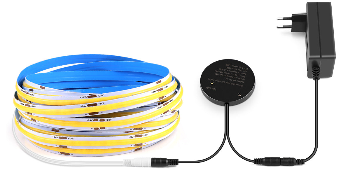 DC24V 10M/5M Silicone Tube Neon LED Strip Light With 2 Wireless Moveable PIR Motion Sensor Switches For Bedroom Corridor Stairs.