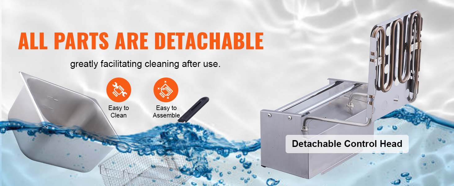 SucceBuy 12L 3000W Commercial Electric Deep Fryer w/Dual Tanks  Stainless Steel Countertop Fryer for Fried Chicken French Fries.