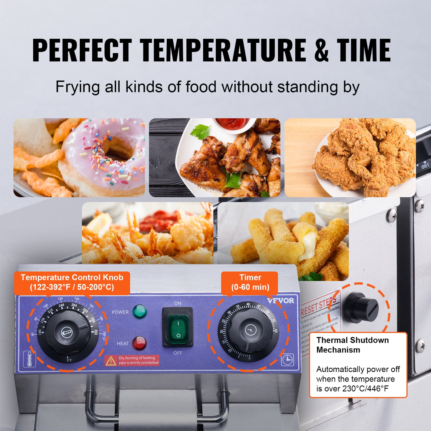 SucceBuy 12L Commercial Electric Deep Fryer w/Dual Tanks 3000W  Stainless Steel Countertop Fryer for Fried Chicken French Fries.