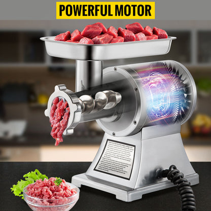 SucceBuy 122 Kg/H 250 KG/H Electric Meat Mincer Chopper Heavy Duty Food Processors Kitchen Appliances Commercial Grinder Machine.