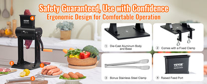 SucceBuy Commercial Meat Tenderizer Heavy Duty Stainless Steel Meat Tenderizer Machine Quick and Easy Manual Operation Kitchen.