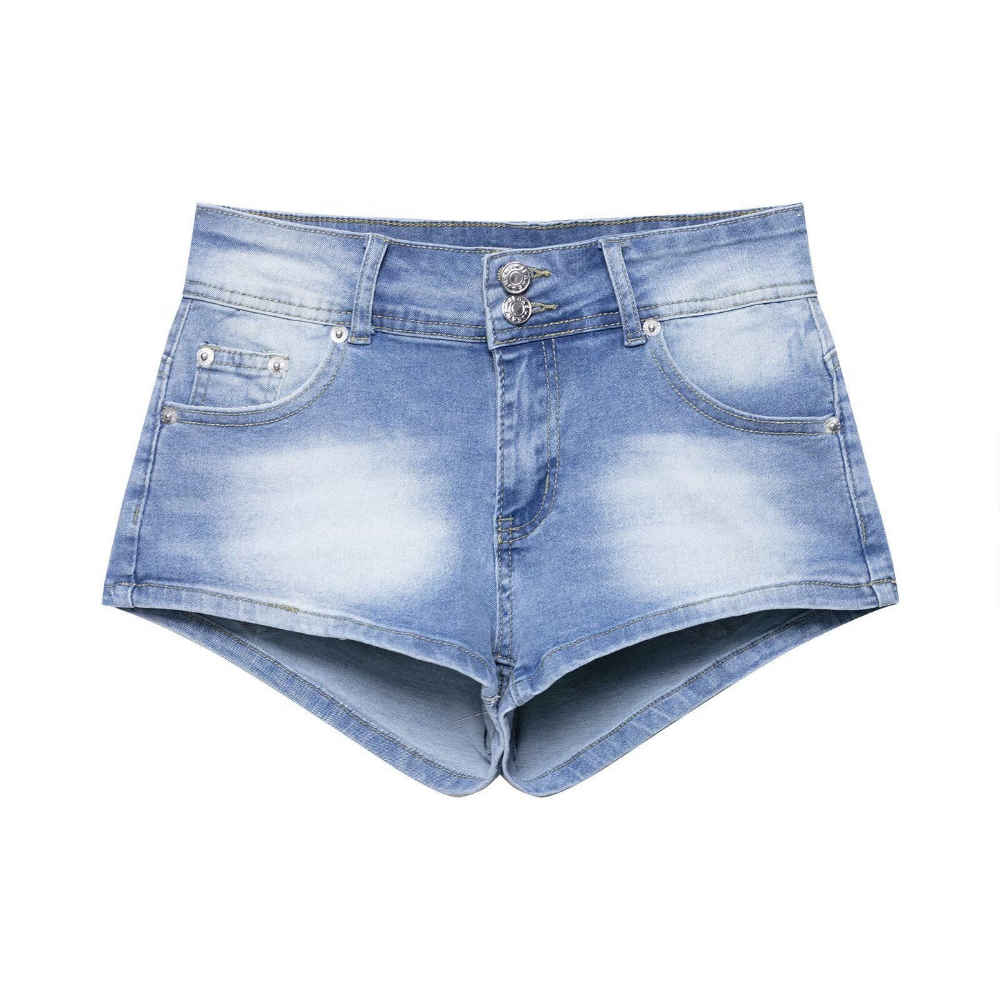 European and American Low Waist Navel Sexy Sweet and Spicy Shorts Slim Jeans for Women.