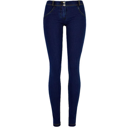 Stretch Jeans Low Waist Women Tight Skinny Denim Pants Buttock Push up Leggings Female Pull on Pencil Trousers Bodycon Jeggings.