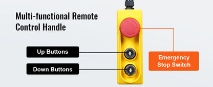 SucceBuy 880/1760/2640lbs Wired Electric Hoist with 40ft Lifting Height & Pure Copper Motor Electric Steel Wire Winch for Garage.