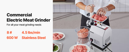 SucceBuy Meat Grinder 4.5 Lbs-9.2Lbs/Min Capacity Electric Meat Mincer w/ Blade Grinding Plate Sausage Maker for Kitchen Home.