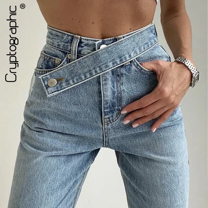 Casual Fashion Straight Denim High Waist Jeans Women Pants Fall Winter 2025 Harajuku Boyfriend Jeans Loose Bottom.