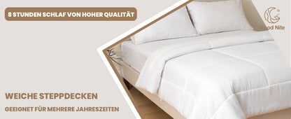 Good Nite Winter 460 GSM Extra Thick Quilt  - et Warm Winter  - et Soft and Cozy Blanket White.