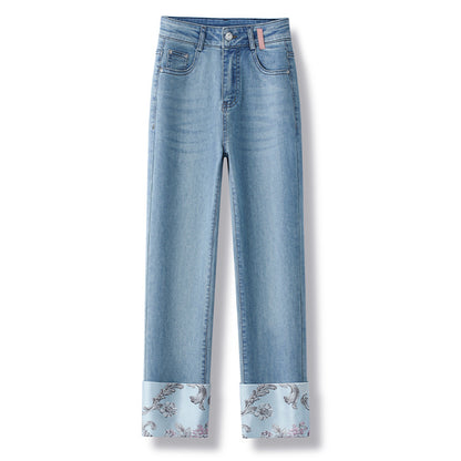 New Chinese Style Straight Jeans.