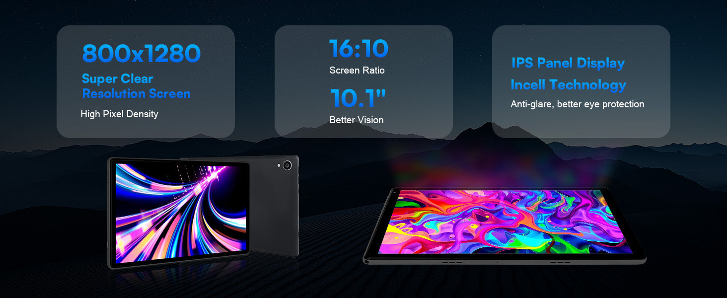 URAO C109L 10 Inch Tablets Android 15 A523 Octa Core Tablet 24GB+128GB 1 TB Expansion WiFi 6 5MP+8MP Camera Keyboard Mouse Set.