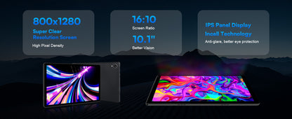 URAO C109L 10 Inch Tablets Android 15 A523 Octa Core Tablet 24GB+128GB 1 TB Expansion WiFi 6 5MP+8MP Camera Keyboard Mouse Set.