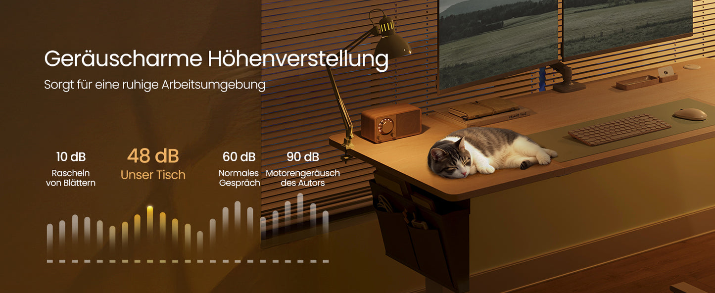SONGMICS Höhenverstellbarer Schreibtisch elektrisch, 160 x 70 cm, verstellbarer Tisch, Memory-Funktion für 4 Höhen, für Büro