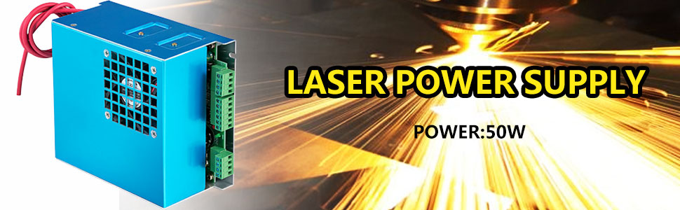 VEVOR CO2 Laser Power Supply Switch AC110V / AC220V 50W 80W 100W Small & Light for Laser Tube Engraving Cutting Machine, Sale.