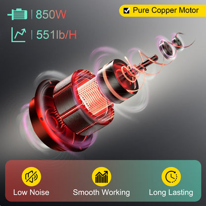 SucceBuy 250kg/H Commercial Electric Meat Slicer Grinder Vegetable Cutter Shred Machine 850W Home Automatic Food Chopper Chipper.