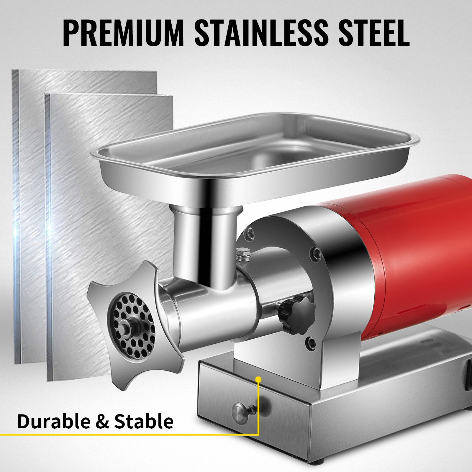 SucceBuy Electric Meat Grinder, 661 Lbs/Hour 1100 W Meat Grinder Machine 1.5 HP Electric Meat Mincer with 2 Grinding Plates,.