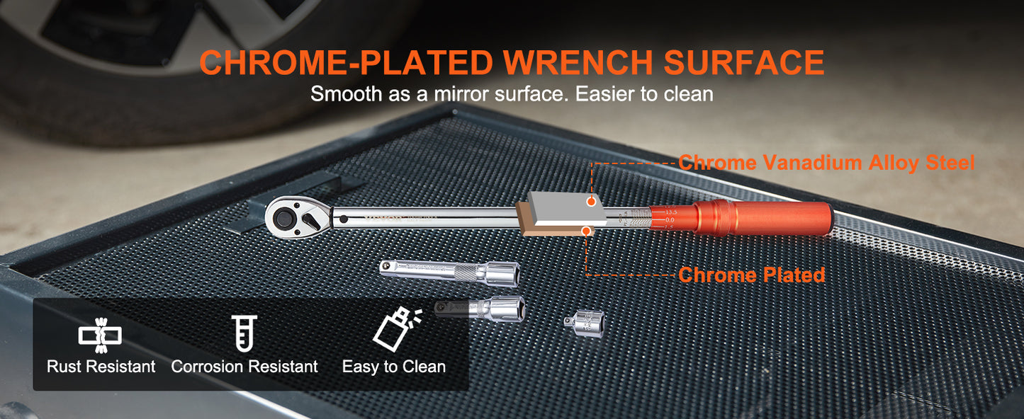 Vevor 1/2 "3/4" 1/4 "mechanischer Drehmoments chl üssel satz Präzisions zeiger Handwerkzeuge Drehmoments chl üssel mechanische Werkstatt Autore parat ur werkzeug