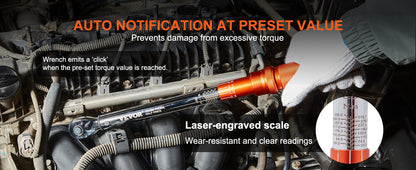 Vevor 1/2 "3/4" 1/4 "mechanischer Drehmoments chl üssel satz Präzisions zeiger Handwerkzeuge Drehmoments chl üssel mechanische Werkstatt Autore parat ur werkzeug