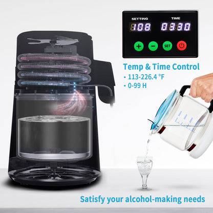 SucceBuy 4L Water Distiller Purifier Filter 1 L/H Distilling Speed Dispenser Drinking Bottle Softener Touch Screen Home Use.