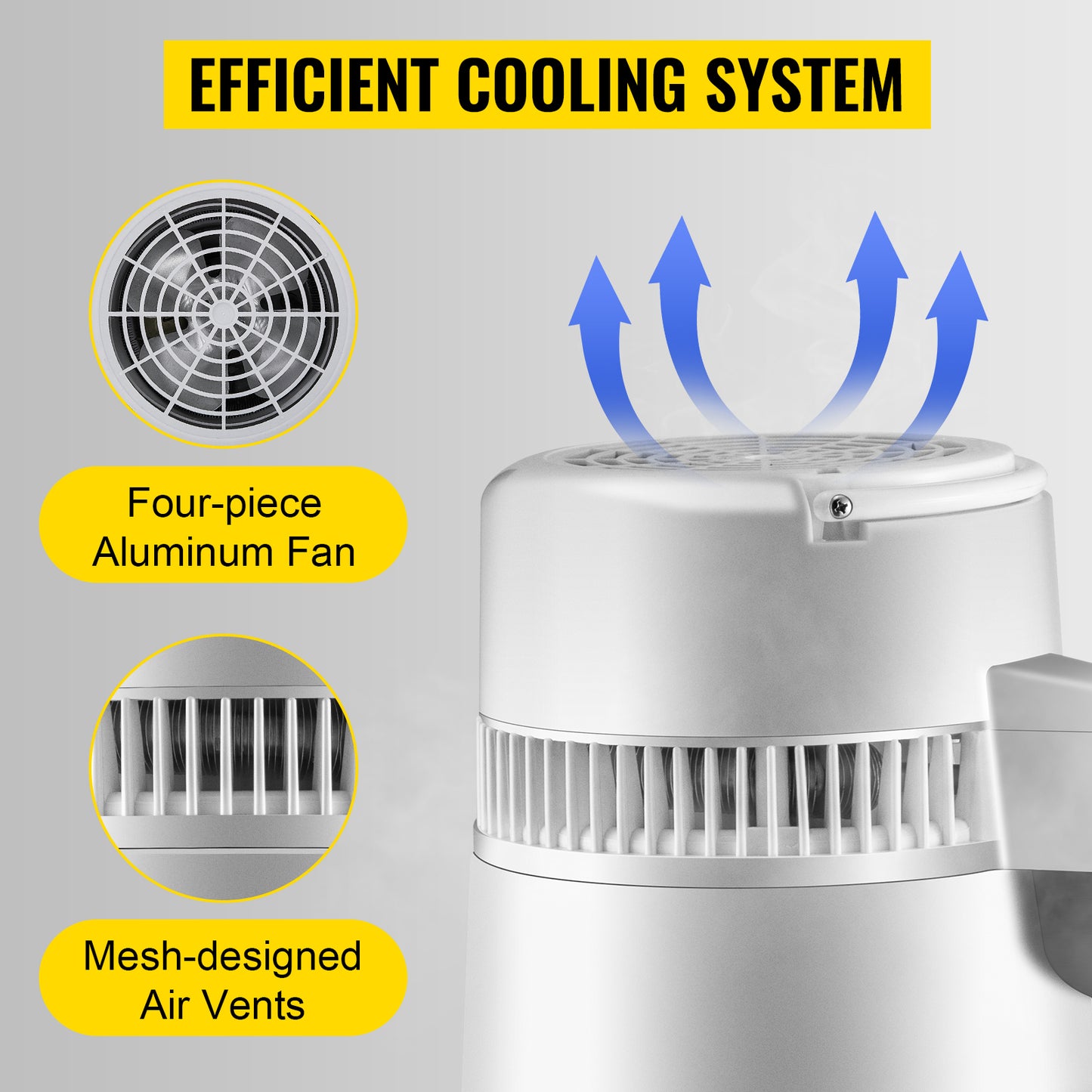 SucceBuy 4L Water Distiller Purifier Filter Dispenser Heating Drinking Bottle Softener 304 Stainless Steel Home Appliance.