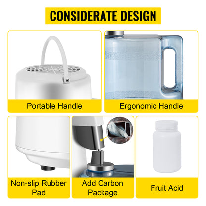 SucceBuy 4L Water Distiller Purifier Filter Dispenser Heating Drinking Bottle Softener Stainless Steel Home Appliance for Offic.